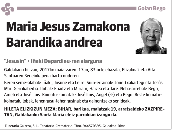 Maria Jesus Zamakona Barandika