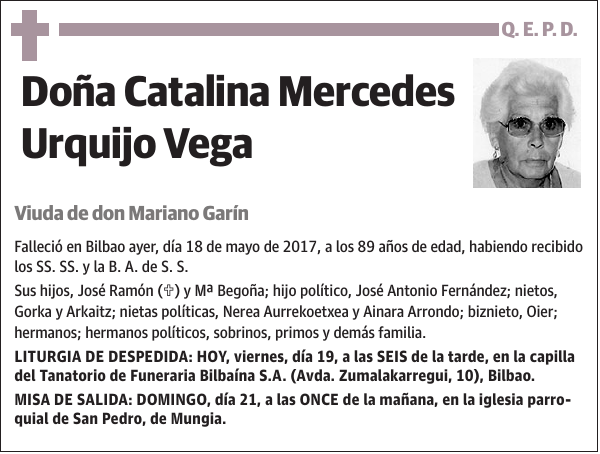 Catalina Mercedes Urquijo Vega