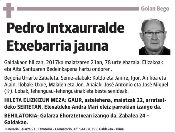 Pedro Intxaurralde Etxebarria