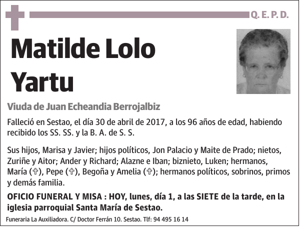 Matilde Lolo Yar tu