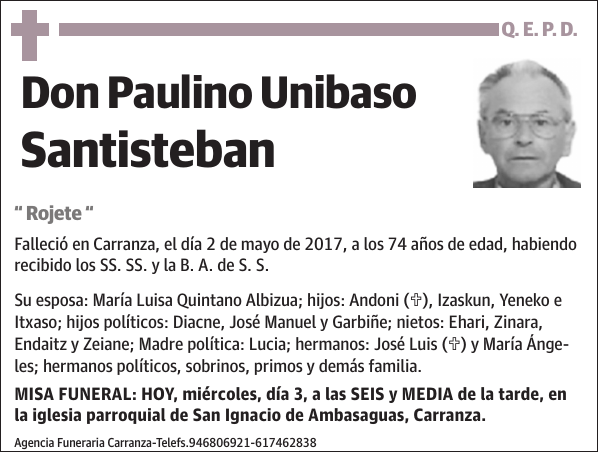 Paulino Unibaso Santisteban