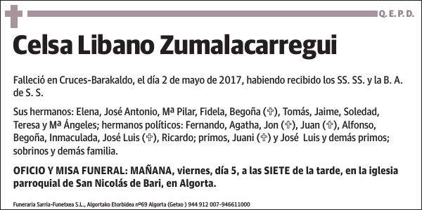 Celsa Libano Zumalacarregui