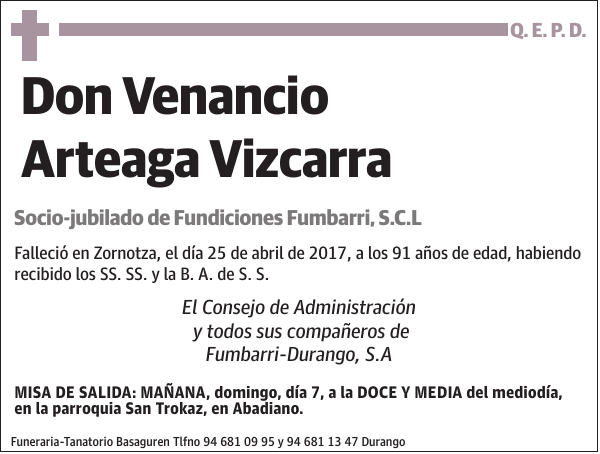 Venancio Arteaga Vizcarra