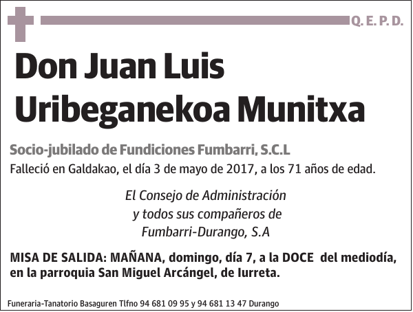 Juan Luis Uribeganekoa Munitxa