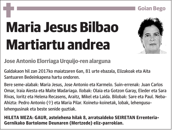 Maria Jesus Bilbao Martiartu