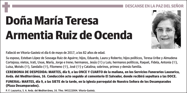 María Teresa Armentia Ruiz de Ocenda