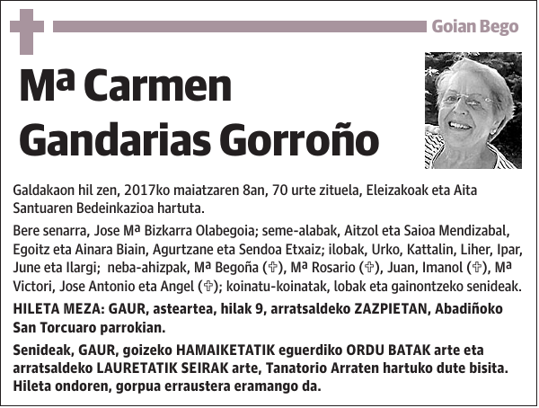 Mª Carmen Gandarias Gorroño