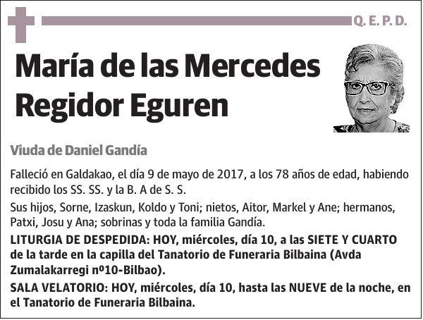 María de las Mercedes Regidor Eguren