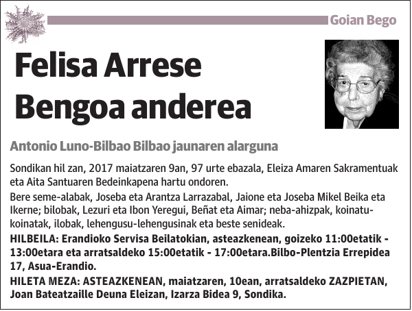 Felisa Arrese Bengoa