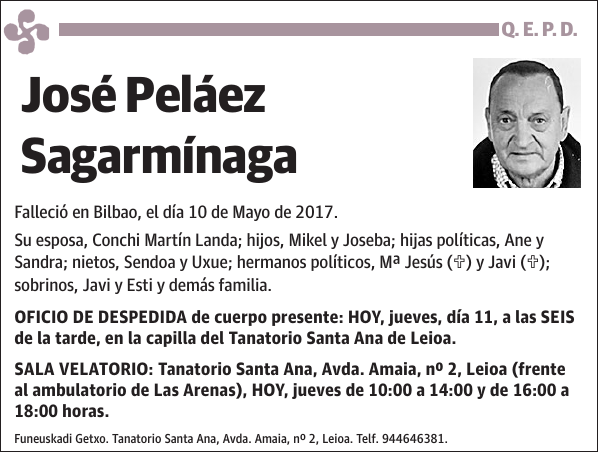 José Peláez Sagarmínaga