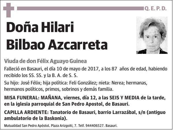 Hilari Bilbao Azcarreta