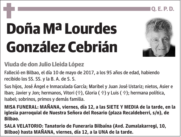 Mª Lourdes González Cebrián