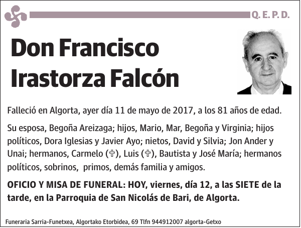 Francisco Irastorza Falcón