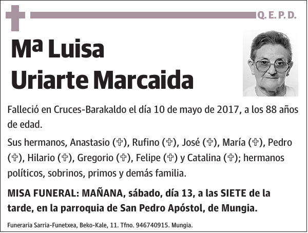 Mª Luisa Uriarte Marcaida