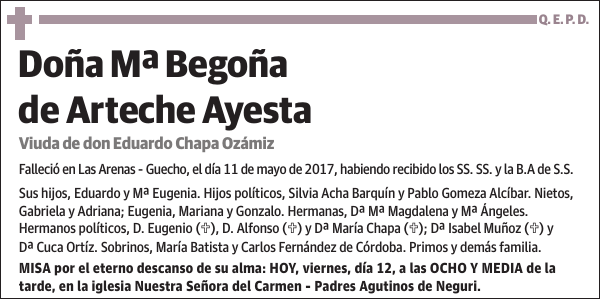 Mª Begoña de Arteche Ayesta