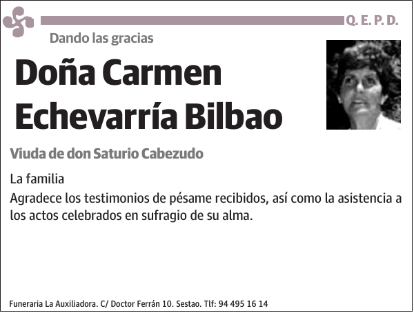 Carmen Echevarría Bilbao