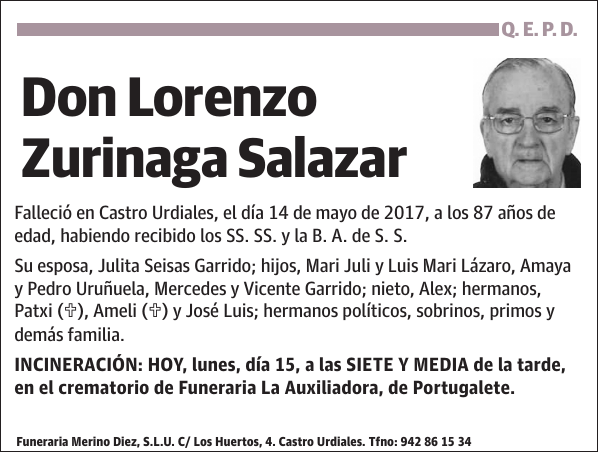 Lorenzo Zurinaga Salazar