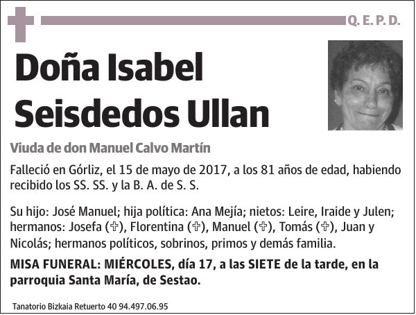 Isabel Seisdedos Ullan