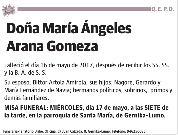 María Ángeles Arana Gomeza