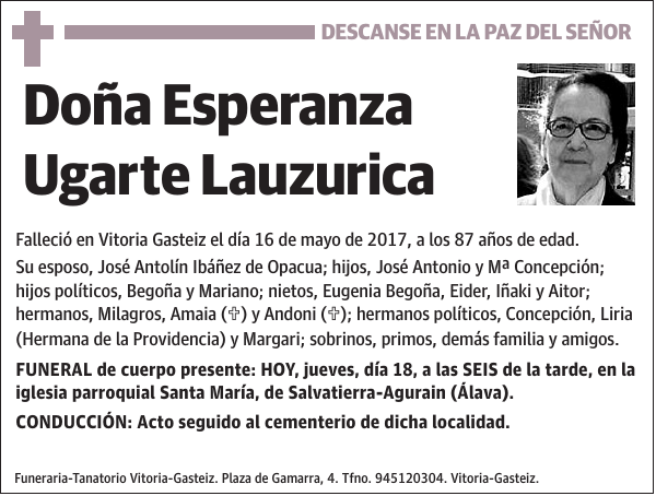 Esperanza Ugarte Lauzurica