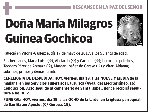 María Milagros Guinea Gochicoa