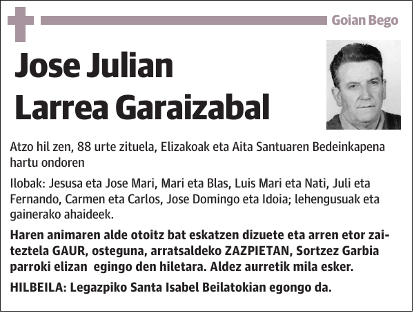 Jose Julian Larrea Garaizabal