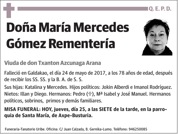 María Mercedes Gómez Rementería