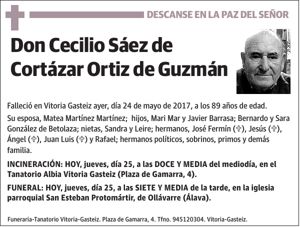 Cecilio Sáez de Cortázar Ortiz de Guzmán