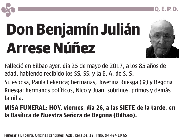 Benjamín Julián Arrese Núñez