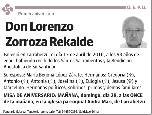 Lorenzo Zorroza Rekalde