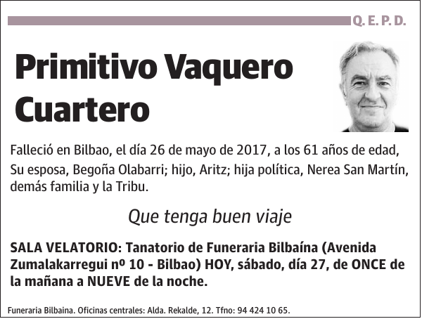 Primitivo Vaquero Cuartero