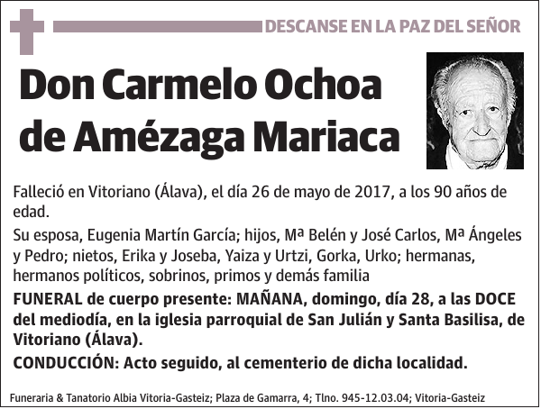 Carmelo Ochoa de Amézaga Mariaca