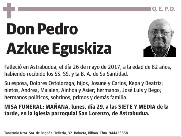 Pedro Azkue Eguskiza