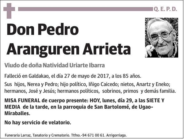 Pedro Aranguren Arrieta