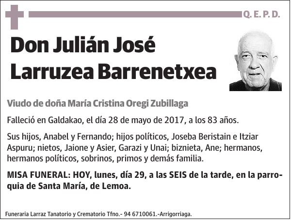 Julián José Larruzea Barrenetxea