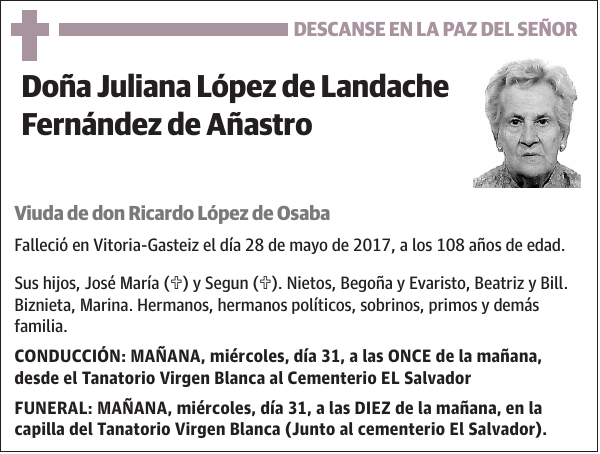 Juliana López de Landache Fernández de Añastro