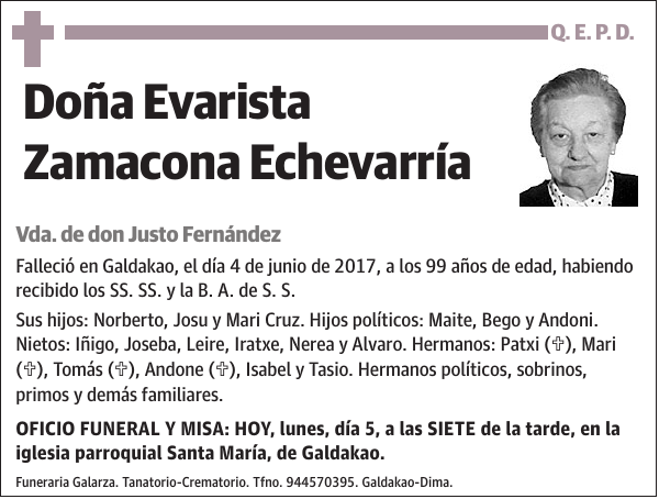 Evarista Zamacona Echevarría