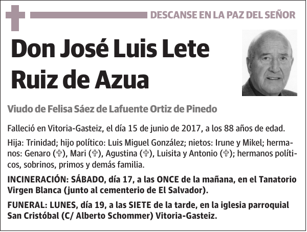 José Luis Lete Ruiz de Azua