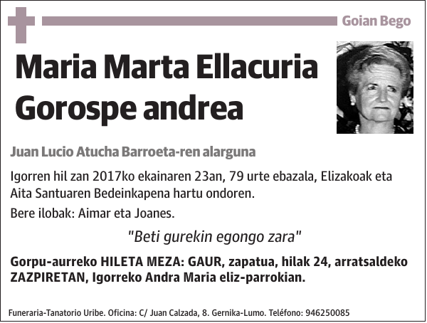 Maria Marta Ellacuria Gorospe