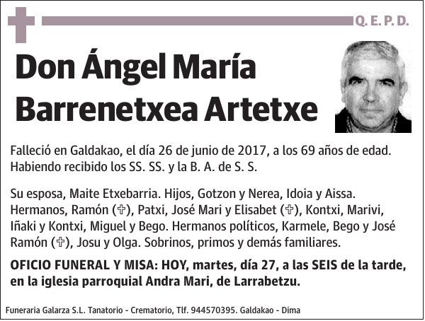 Ángel María Barrenetxea Artetxe