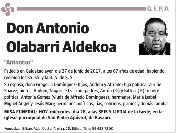 Antonio Olabarri Aldekoa