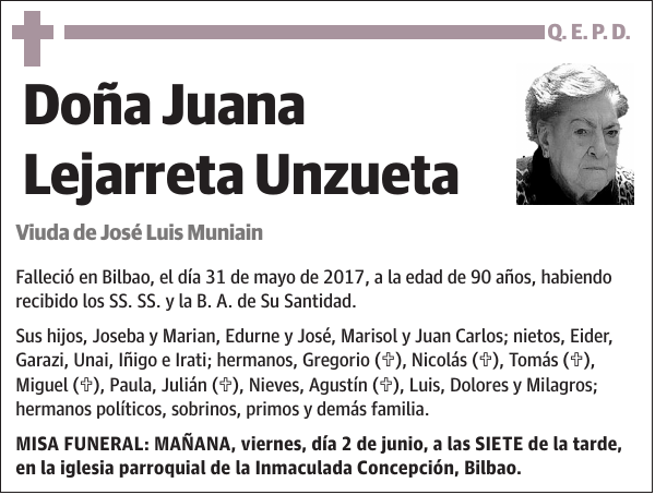 Juana Lejarreta Unzueta