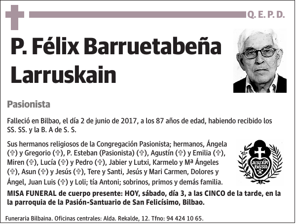 P. Félix Barruetabeña Larruskain