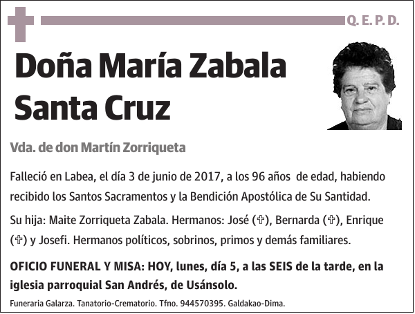 María Zabala Santa Cruz