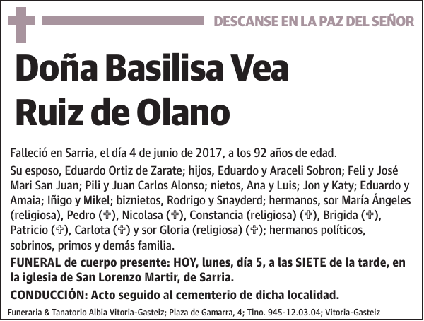 Basilisa Vea Ruiz de Olano