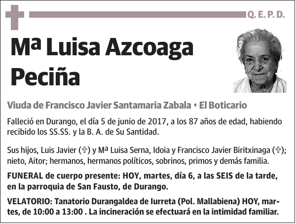 Mª Luisa Azcoaga Peciña