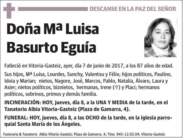 Mª Luisa Basurto Eguía