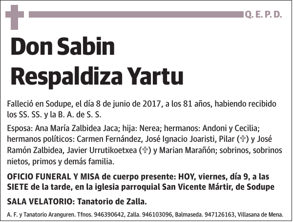 Sabin Respaldiza Yartu