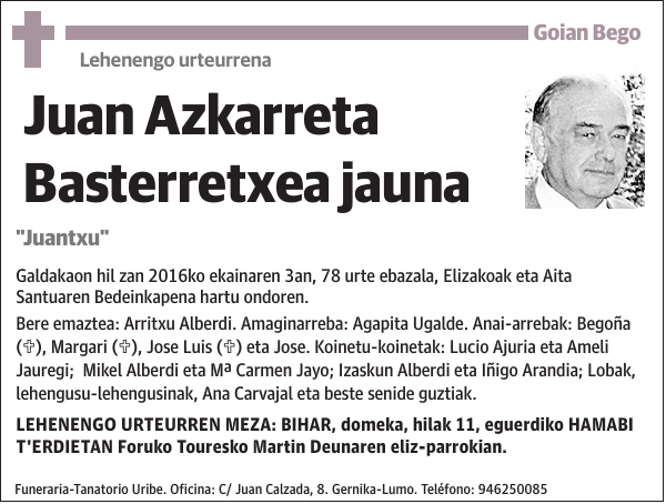 Juan Azkarreta Basterretxea