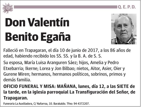 Valentín Benito Egaña